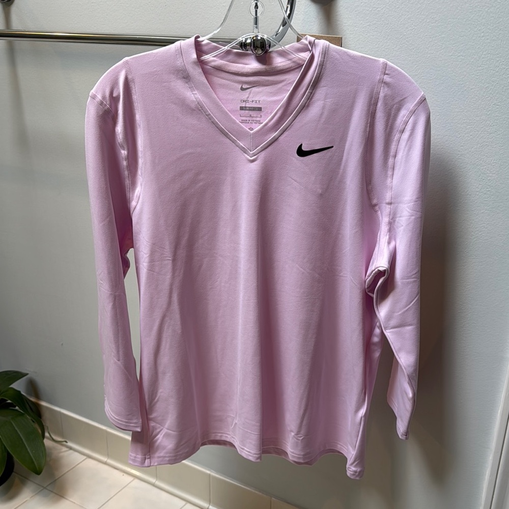 Nike Pink Long Sleeve Relaxed Jersey Top